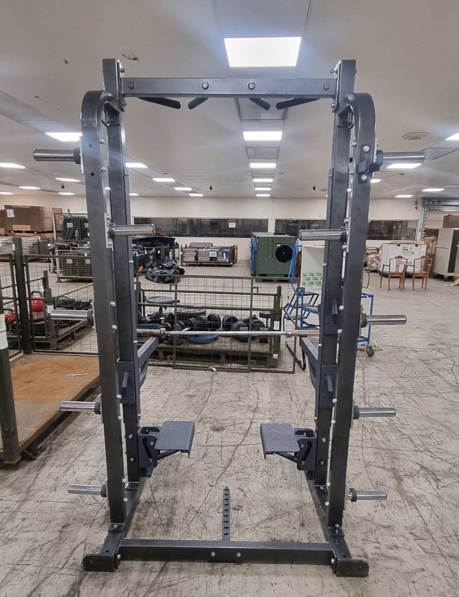 Spark multi-gym squat rack with power lift bar - 150 L x 170 W x 245 H cm - Image 3 of 7