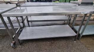 Stainless steel Counter unit - L160 x W65 x H 85cm