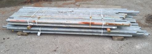 50x Scaffold poles approximately 9 Foot in length & 50x Scaffold poles approximately 10 Foot