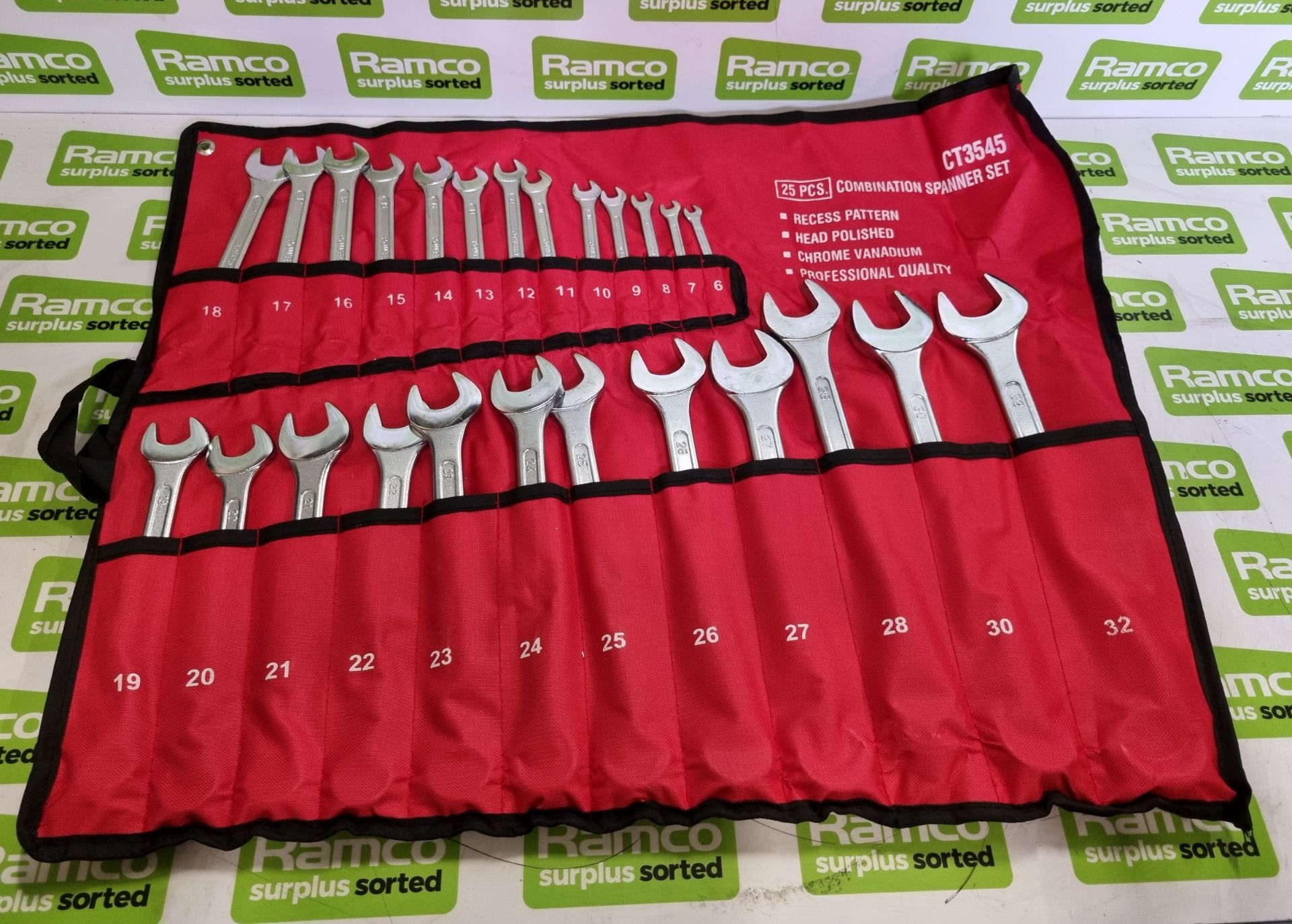 25pc combination spanner set - sizes 19-32mm - Image 3 of 3