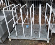 Panel rack with 5 spaces - 130x90x110cm