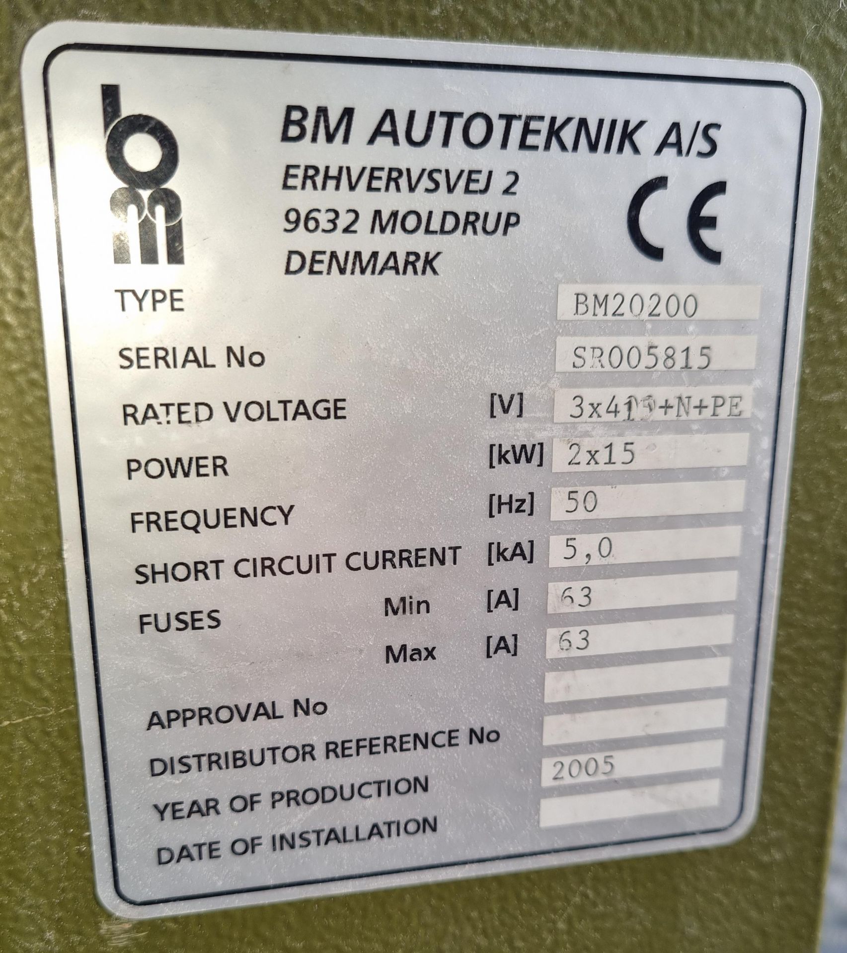 BM Autoteknik A/S BM20200 Brake tester with Genset A Thermodyne Company - MG 75 53P Diesel generator - Image 4 of 28