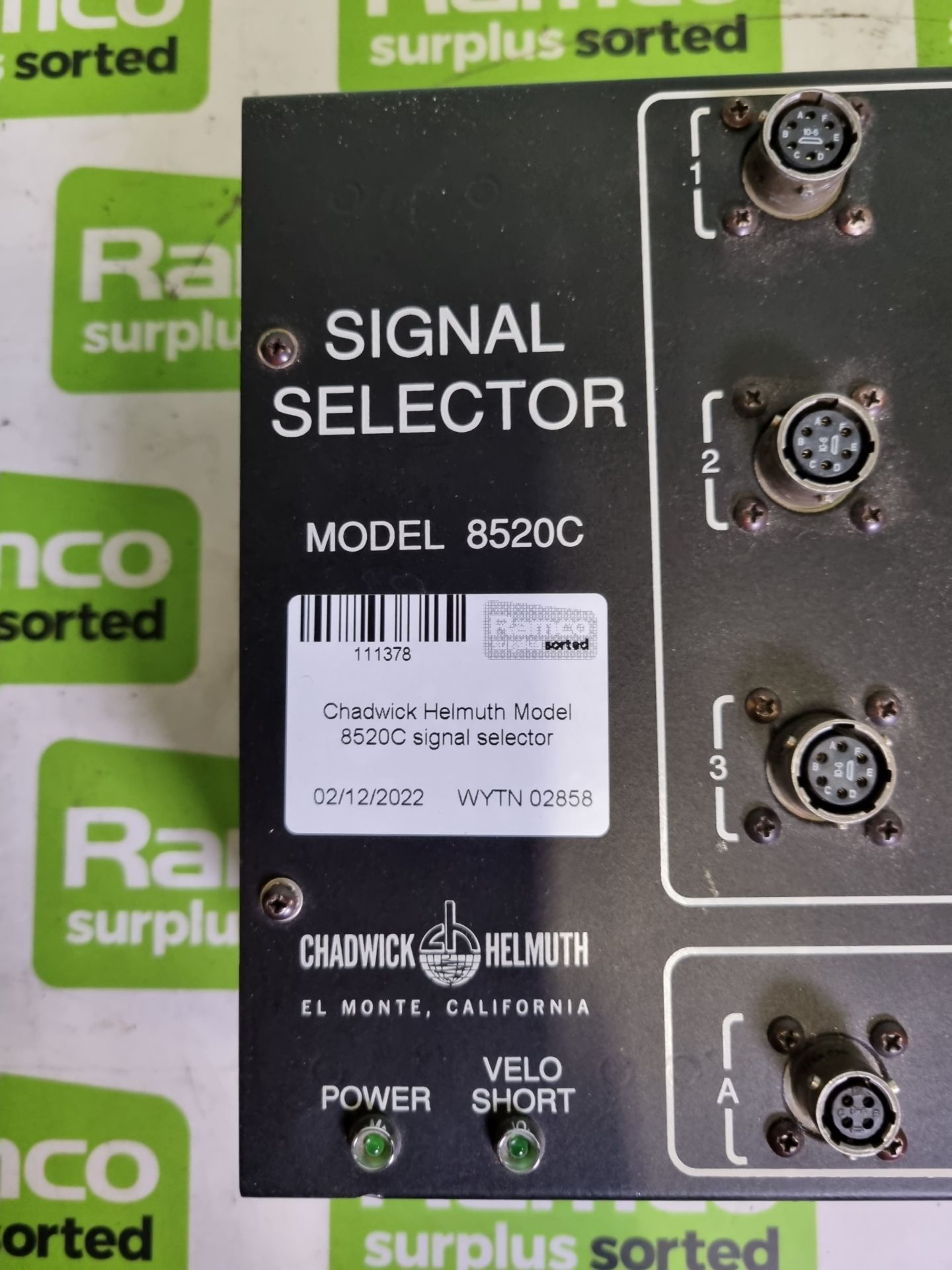 Chadwick Helmuth Model 8520C signal selector - Image 3 of 5