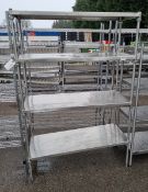 Craven stainless steel 4 tier shelving - 120x45x185cm