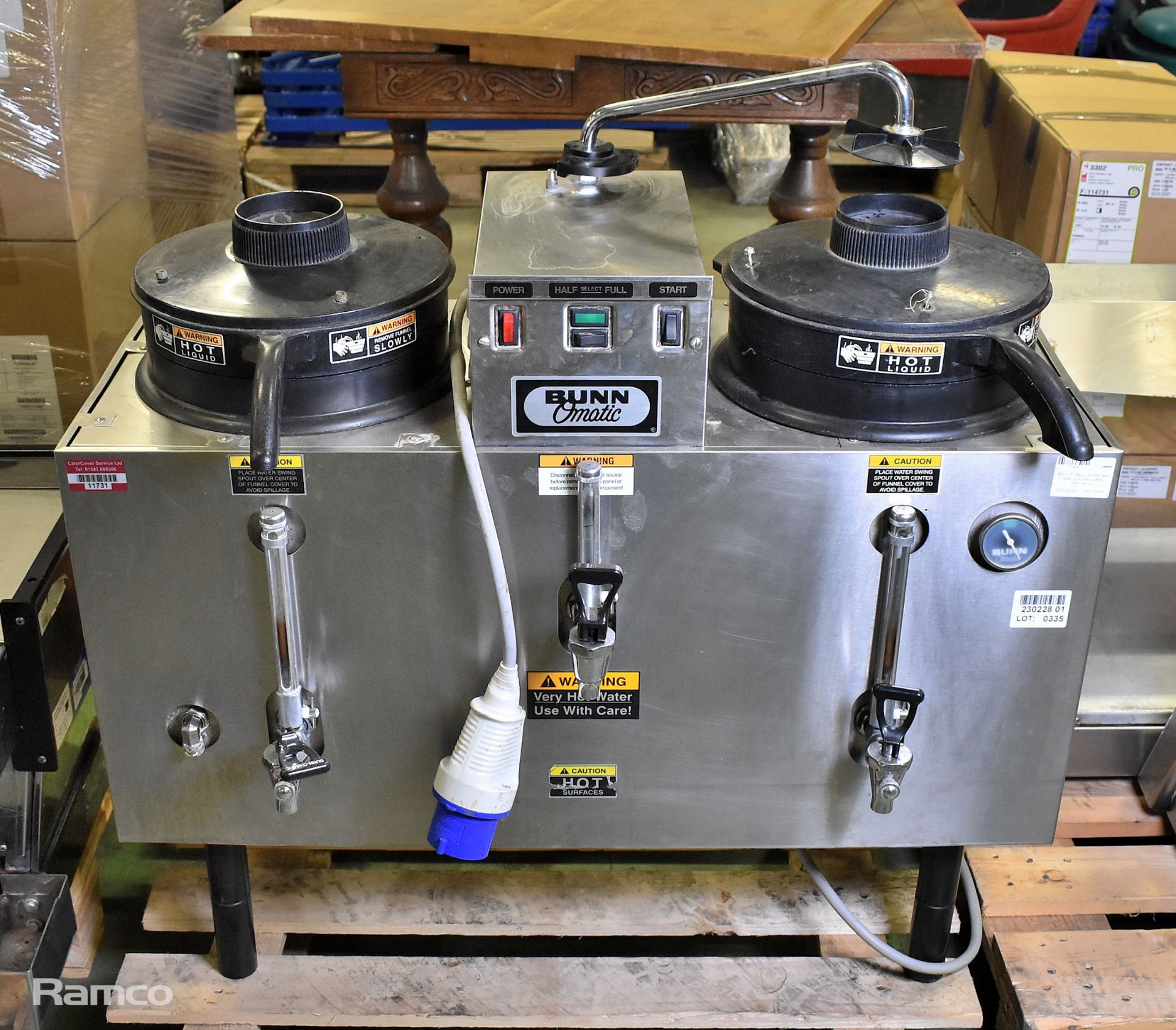 Bunn-O-Matic U3A stainless steel bulk brew coffee machine urn