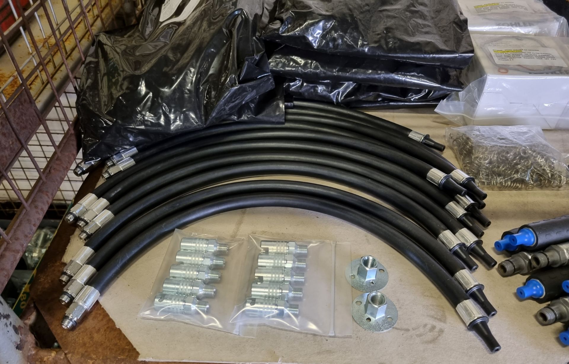 Workshop equipment - rubber hoses, Kohler F2183 service kits, M20x60 bolts, planer knives, couplings - Image 5 of 7