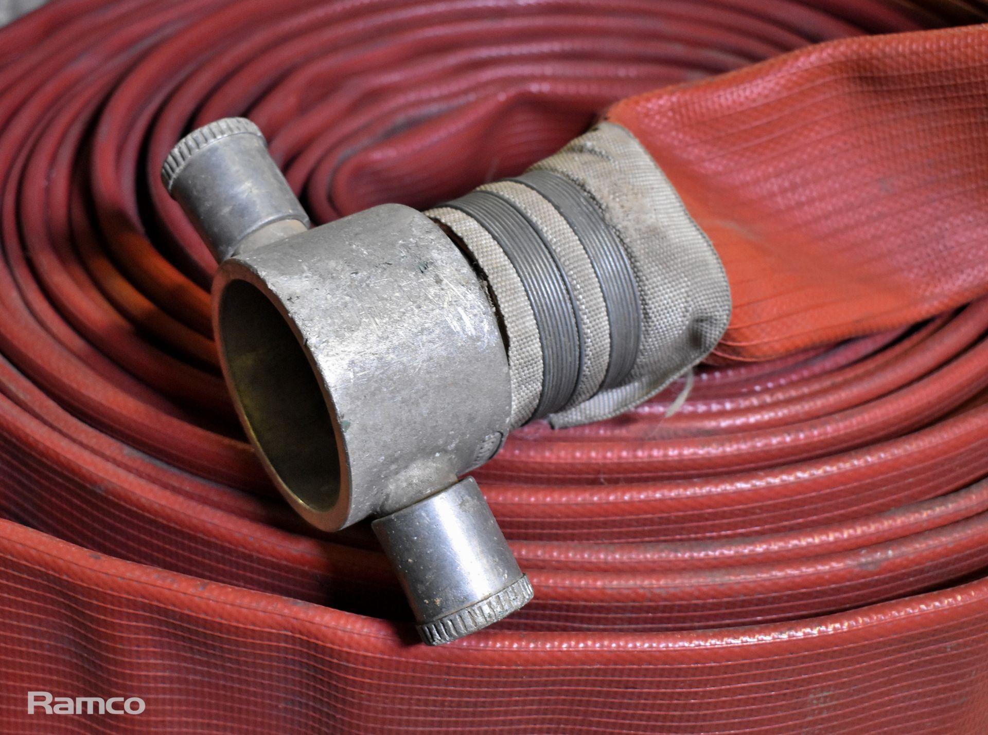 5x Angus Duraline BS 6391 2009 Type 3 31015 Layflat Fire Hoses - approx. 22.5m long, 70mm diameter - Image 3 of 4