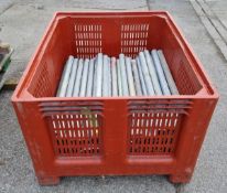 96x Scaffold poles approximately 3 Foot in length