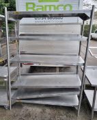 Stainless steel 6 tier shelving - 150x60x210cm