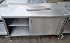 Stainless steel workbench / 2 door cupboard