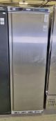 Polar CD083 stainless steel single door upright freezer
