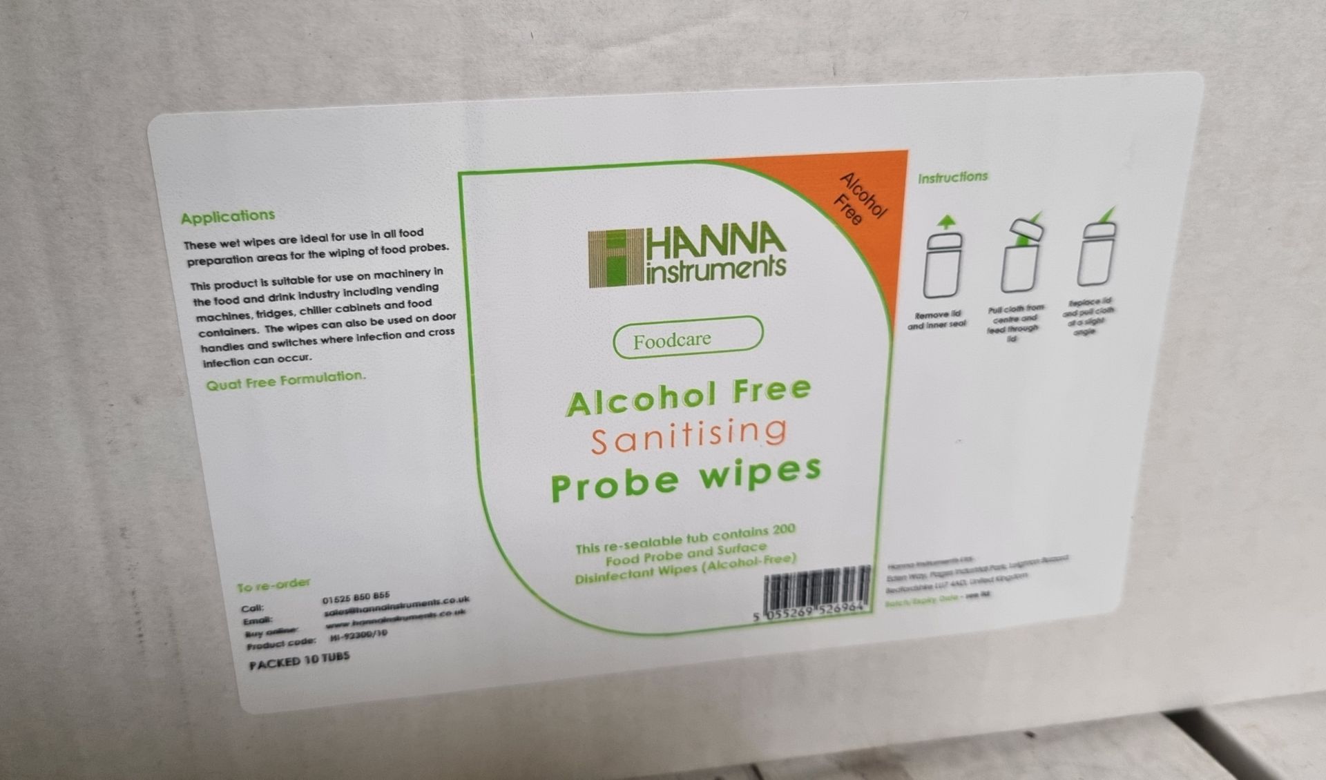 36x Boxes of Henna alcohol free wipes - probe wipes - 10x tubs per box (300 tubs) - Image 2 of 3