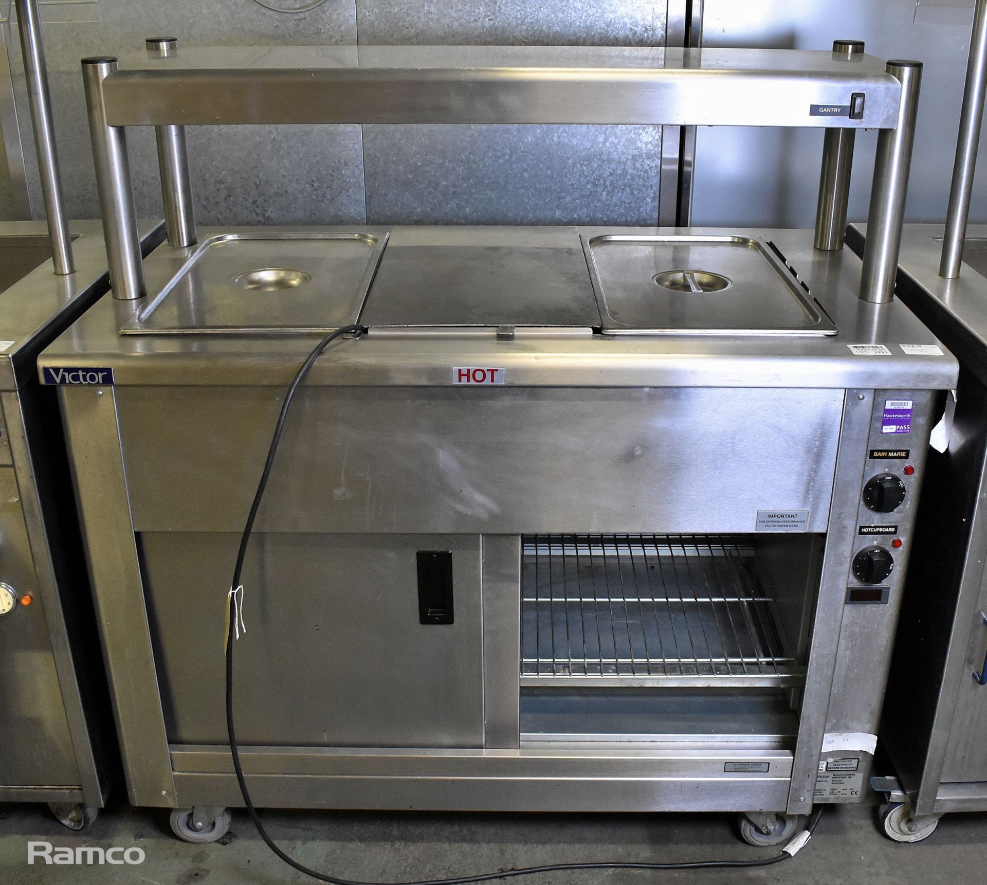 Victor SCEP12Z+ hot cupboard, bain marie and gantry