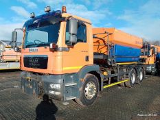 2009 (reg WR09 ULN) MAN TGM 26.330 6x4 with Schmidt Stratos 9m3 pre-wet gritter mount.