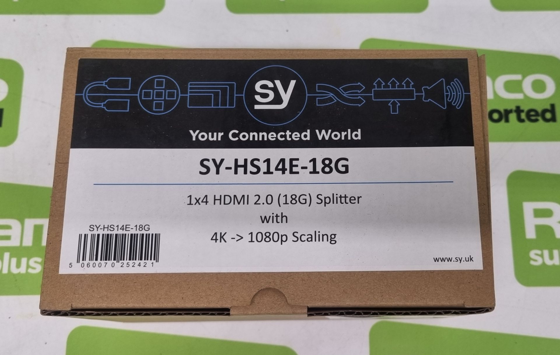 SY-HS14E-18G 1x4 HDMI 2.0 (18G) splitter - Image 2 of 9