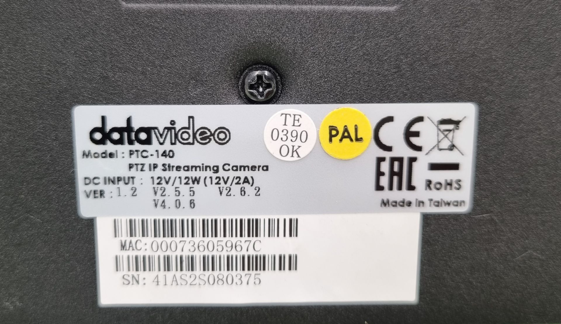 DataVideo PTC-140 HD PTZ camera (black) - Image 7 of 13
