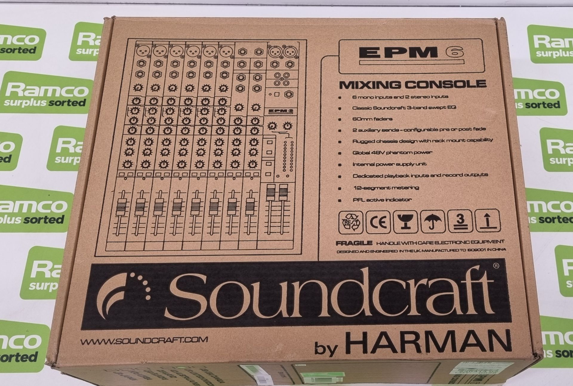 Soundcraft by Harman EPM6 sound mixing desk - Image 2 of 7
