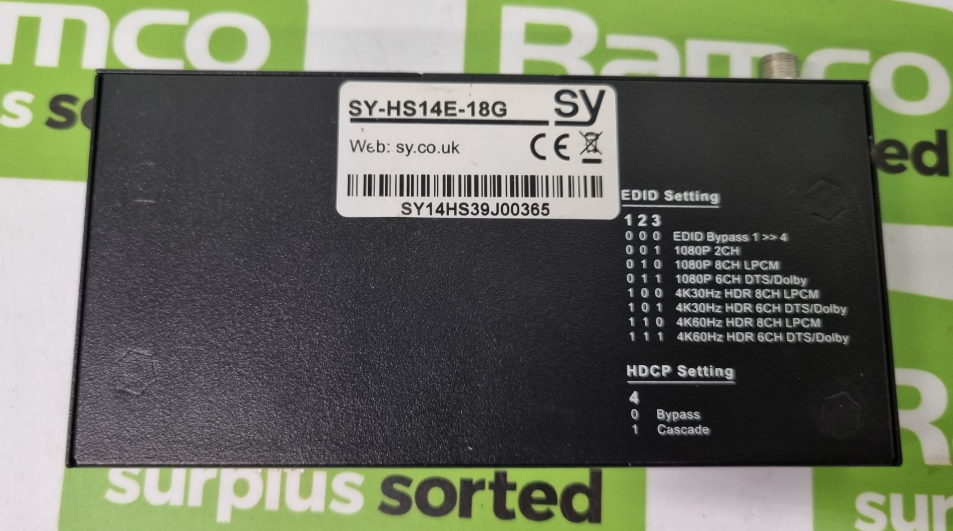 SY-HS14E-18G 1x4 HDMI 2.0 (18G) splitter - Image 6 of 8