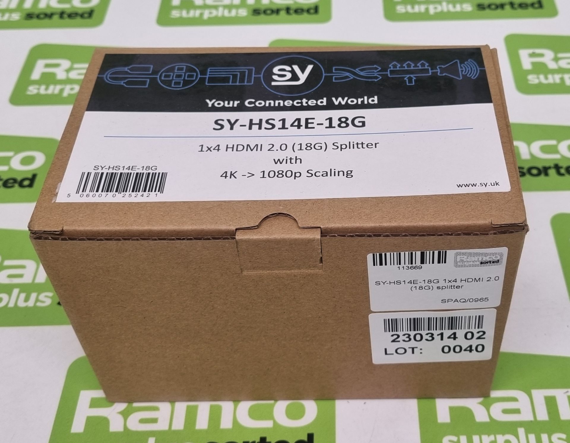 SY-HS14E-18G 1x4 HDMI 2.0 (18G) splitter