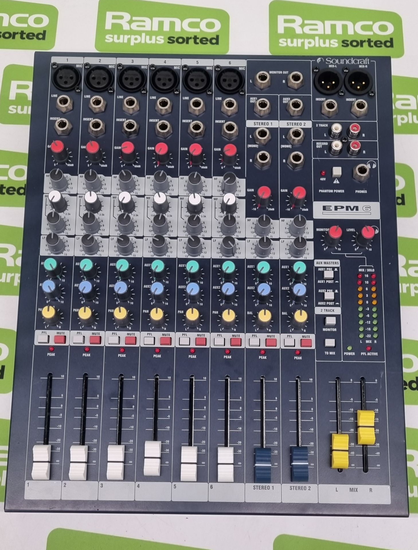 Soundcraft by Harman EPM6 sound mixing desk - Image 5 of 8