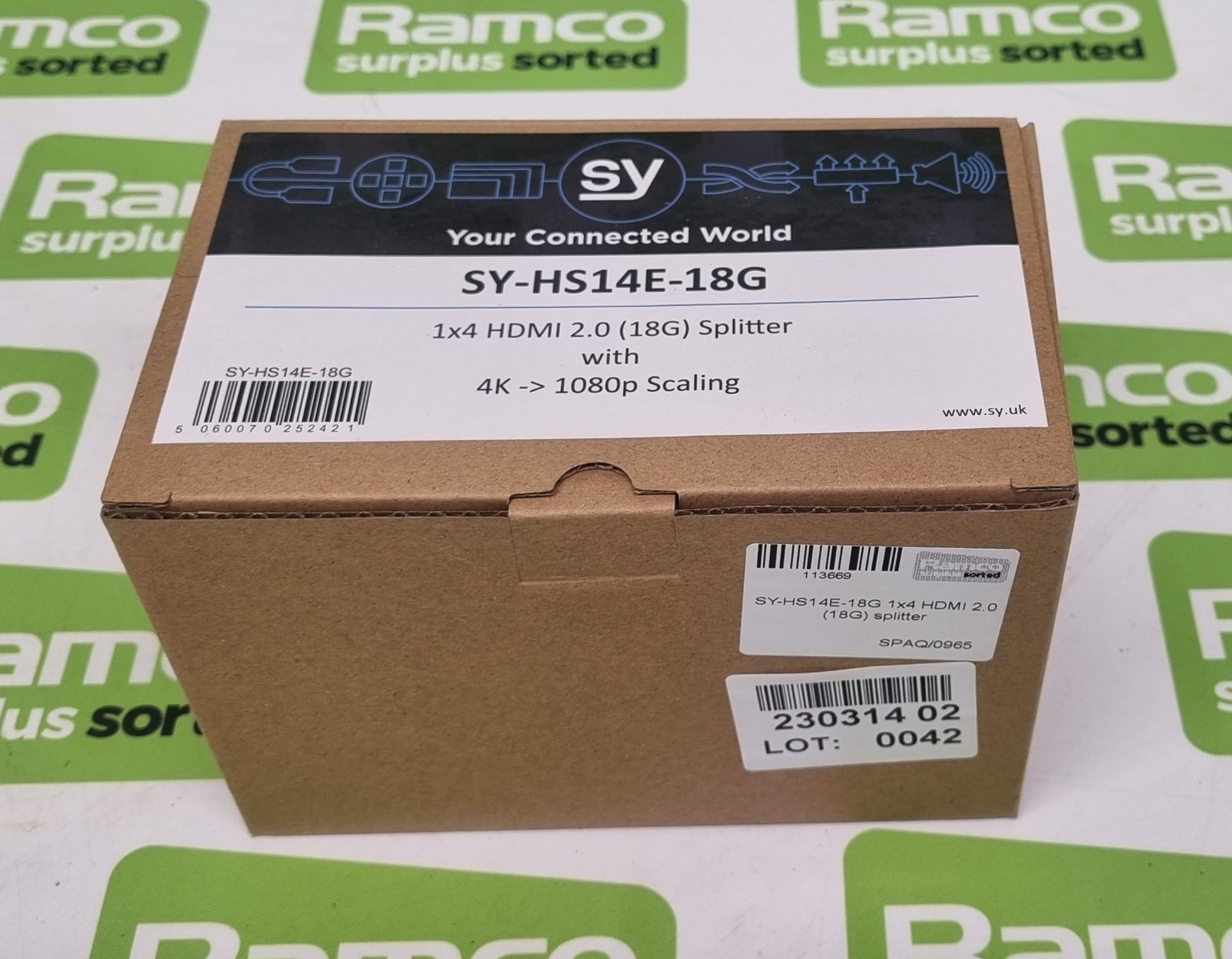 SY-HS14E-18G 1x4 HDMI 2.0 (18G) splitter