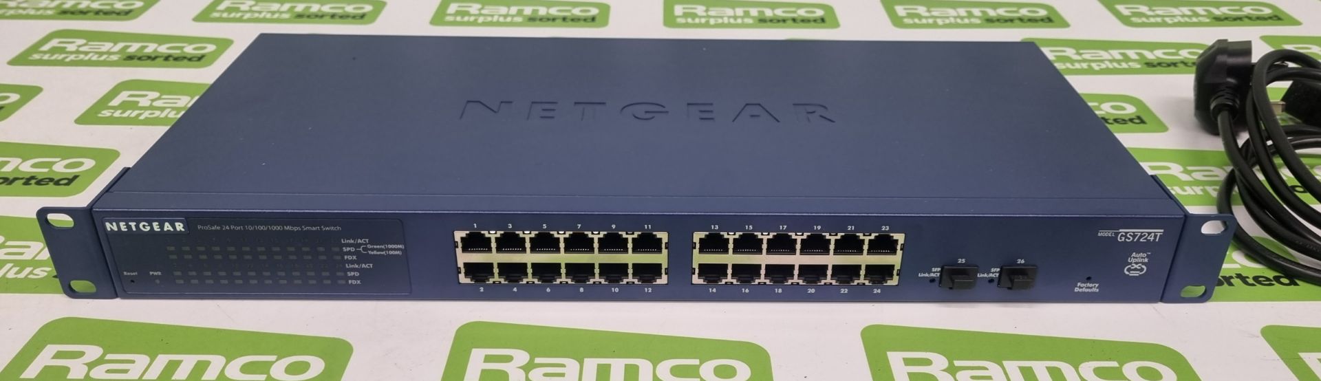 Netgear GS742T 24 port gigabit network switch (rack mountable) - Image 5 of 9