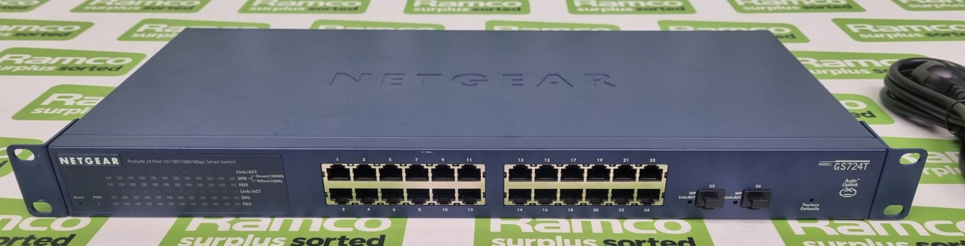 Netgear GS742T 24 port gigabit network switch (rack mountable) - Image 3 of 11
