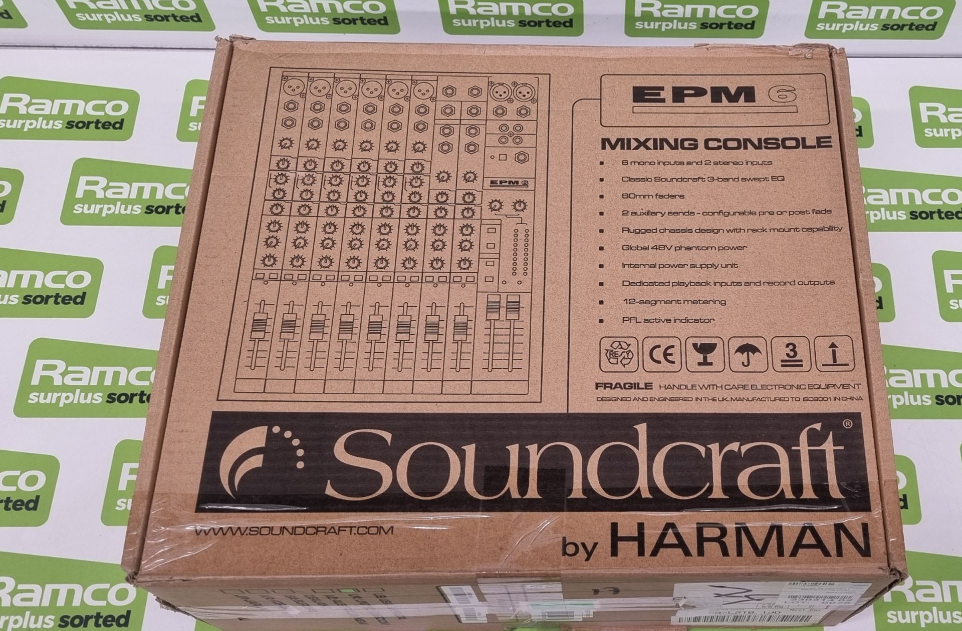 Soundcraft by Harman EPM6 sound mixing desk - Image 2 of 8