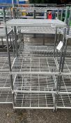 4 tier metal shelving unit - dimensions: 75 x 60 x 165cm