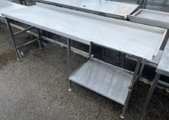 Stainless steel preparation table - 226 x 71 x 98cm