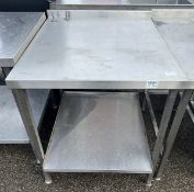 Stainless steel preparation table - 81 x 91 x 94cm