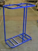 Double portable waste bin frame