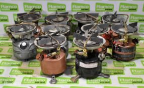 10x Coleman mini dual fuel stoves - see pictures for models & types