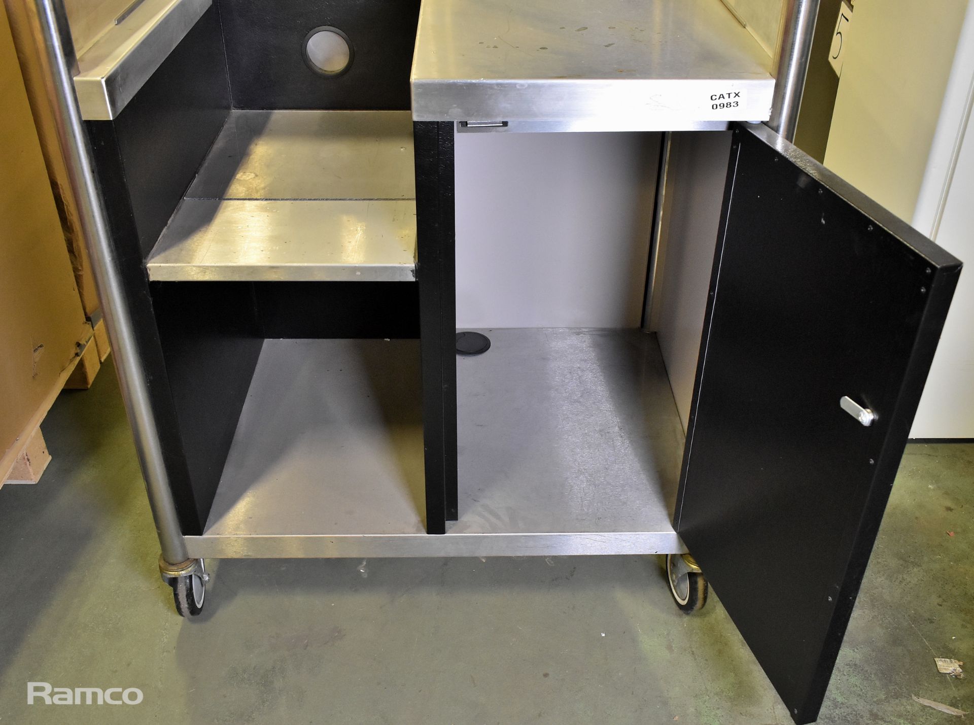Mobile counter for food service - L900 x D715 x H1140mm - Image 4 of 5