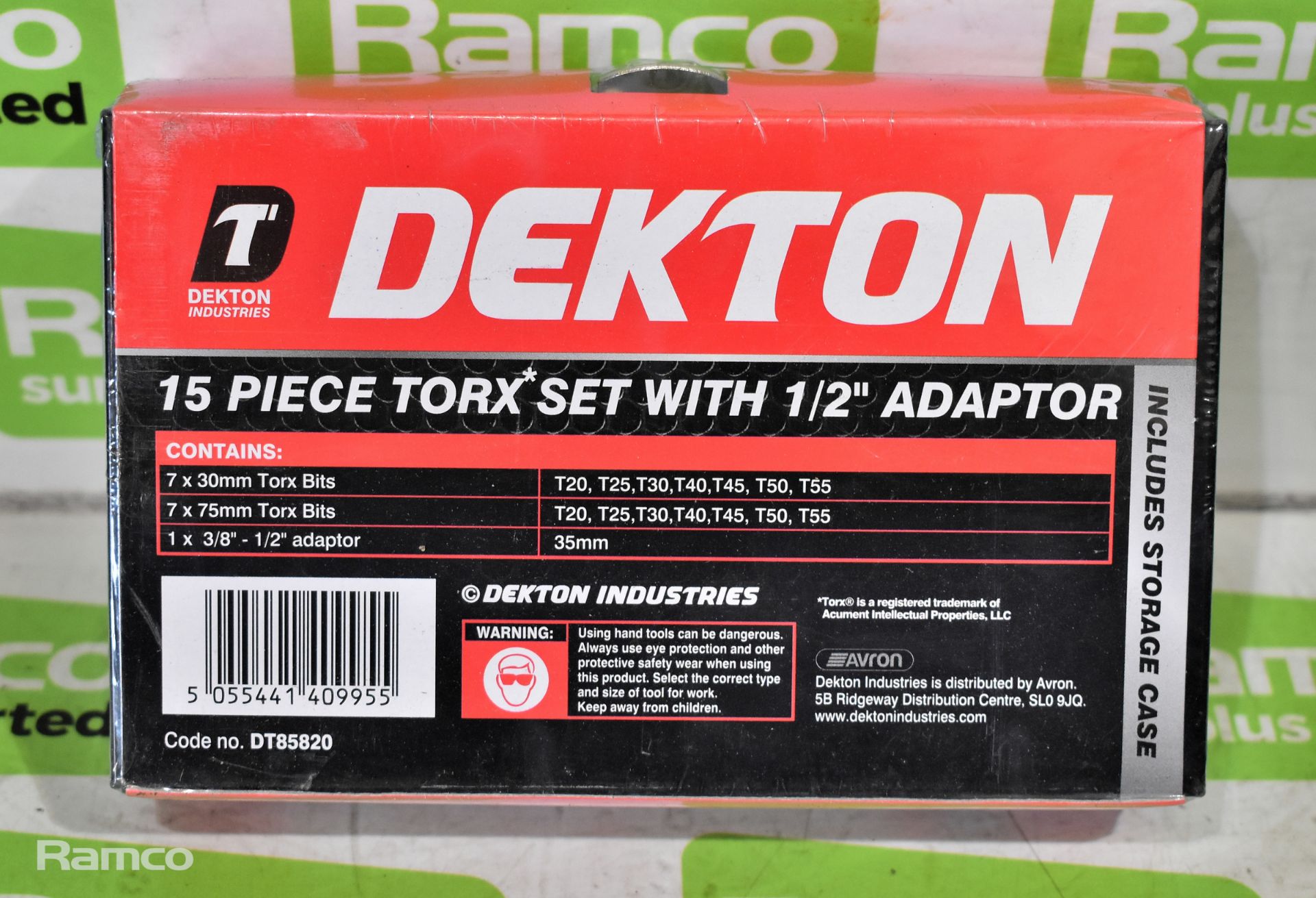 3x Dekton 15pc torx set with 1/2 inch adaptor - Image 3 of 3