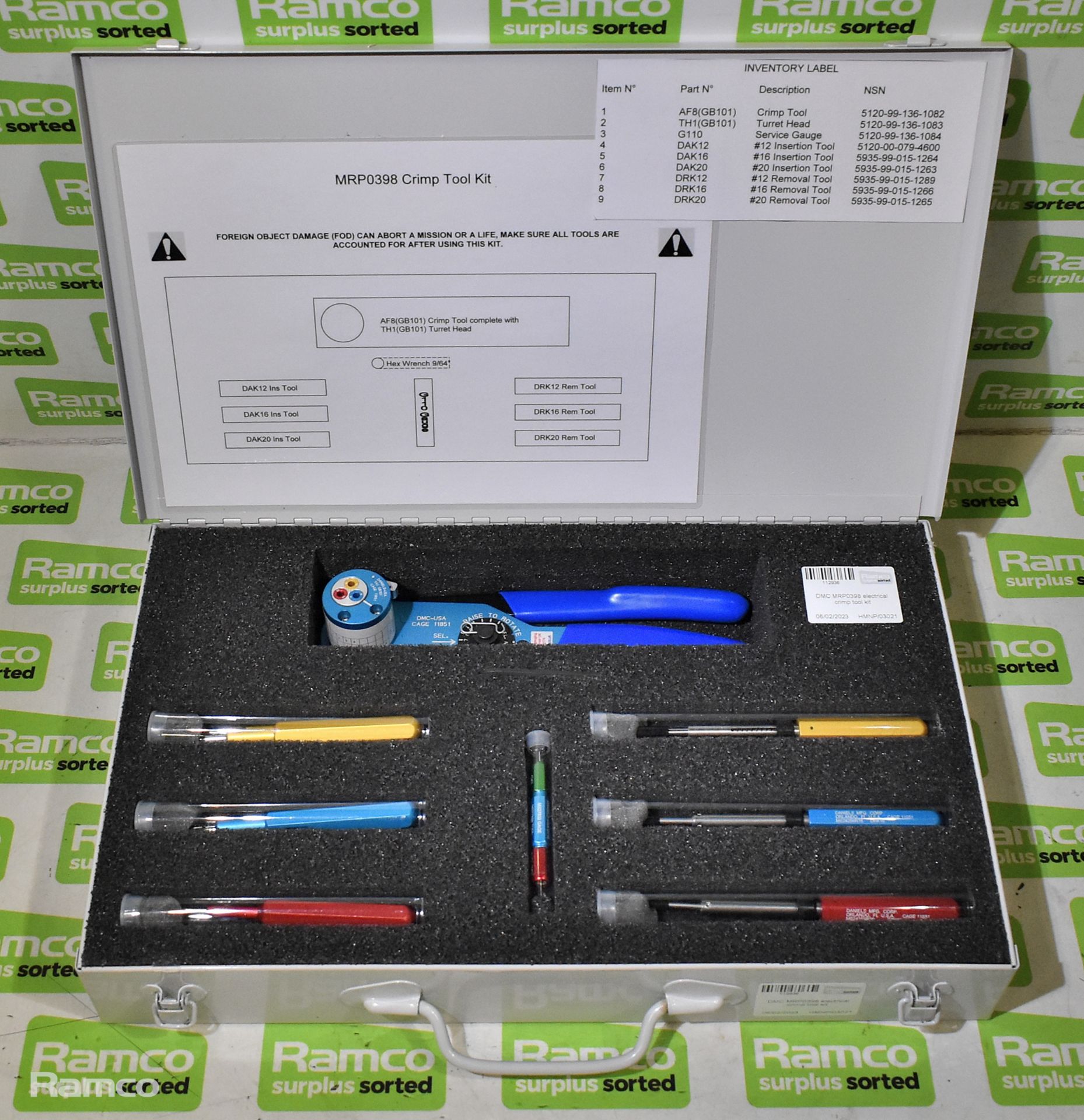 DMC MRP0398 electrical crimp tool kit - Image 2 of 6