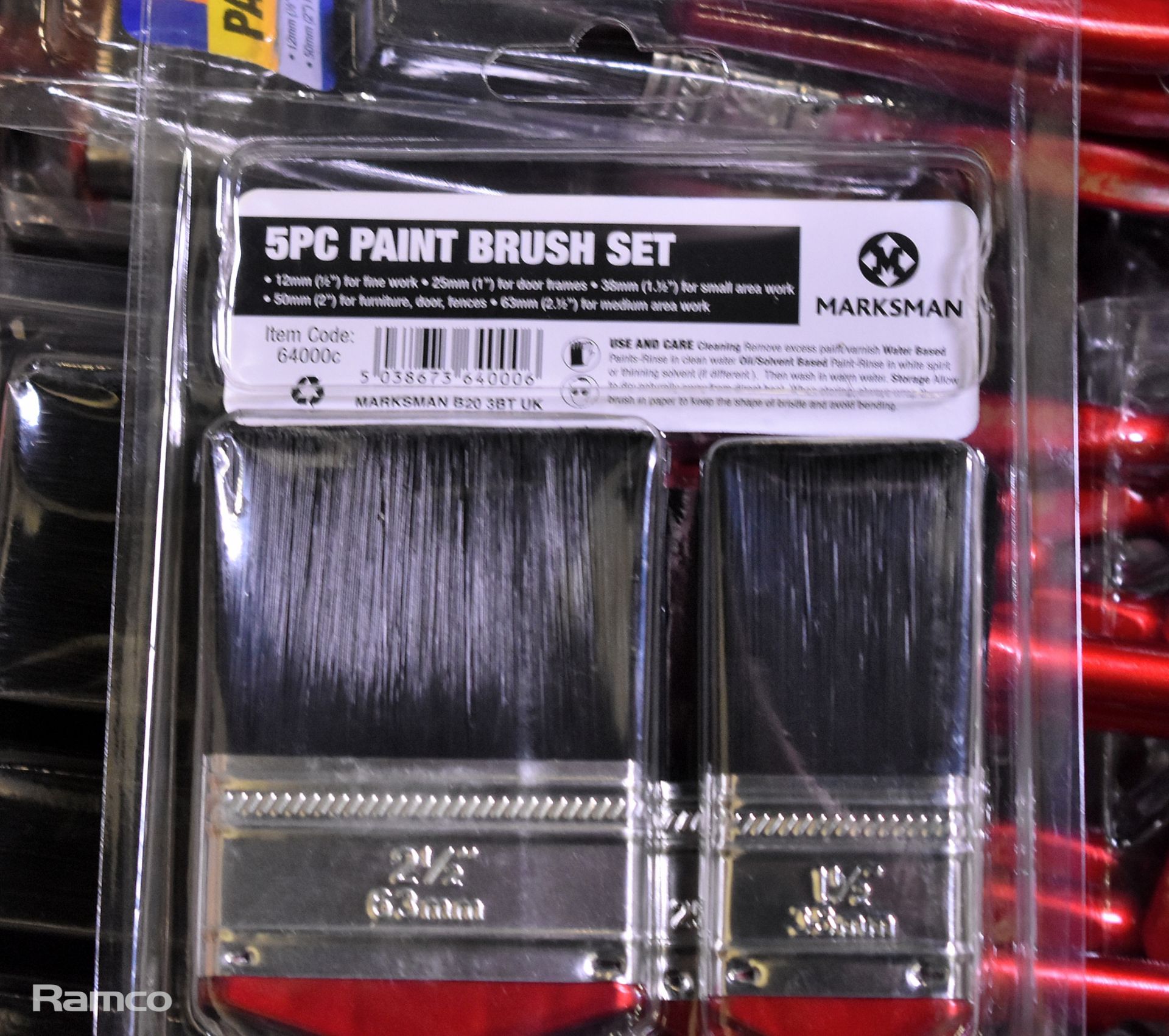 Marksman paint brush sets - 5 pieces per pack - 48 packs - Image 3 of 3