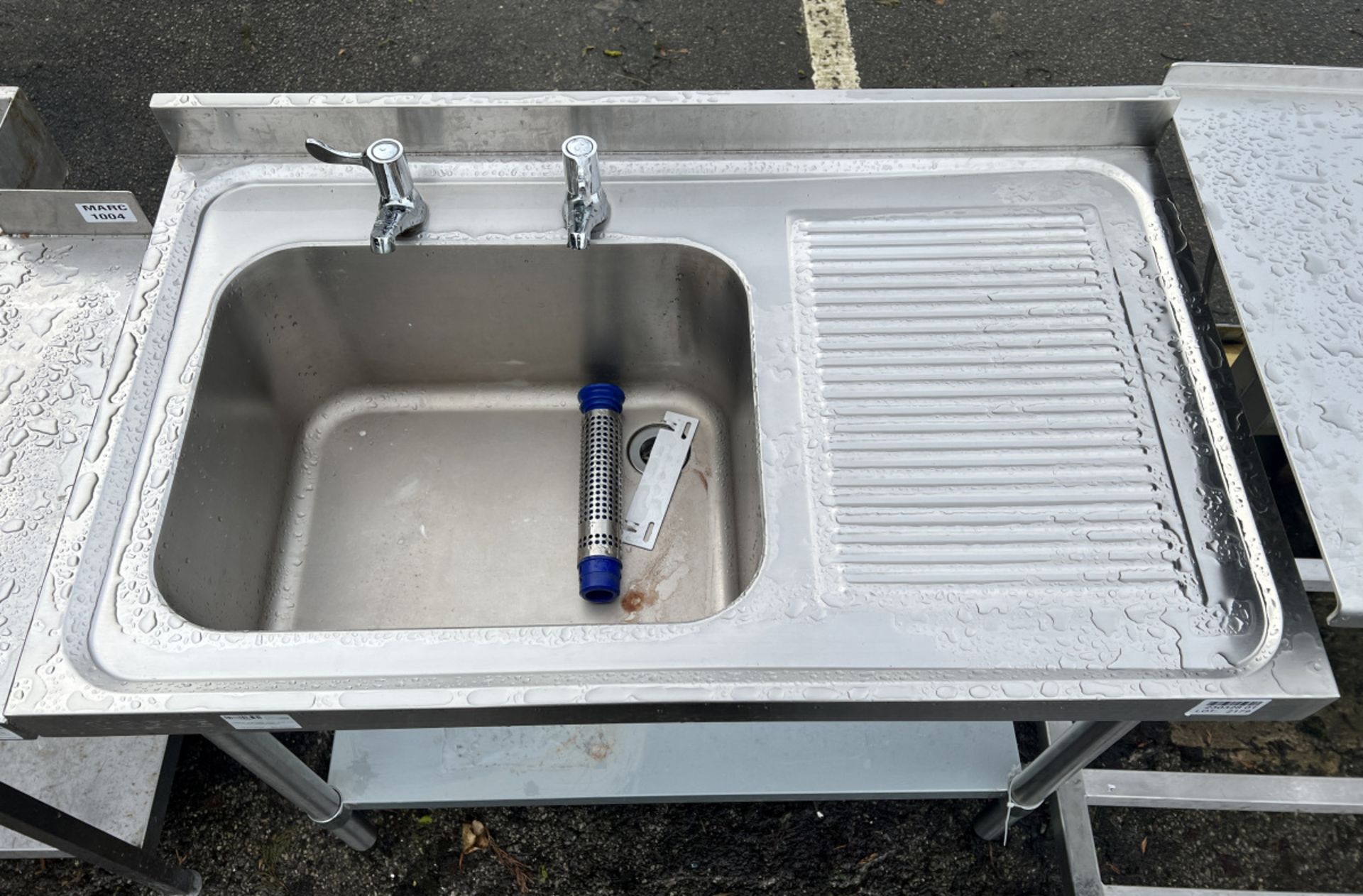 Vogue stainless steel sink unit - 100 x 60 x 90cm - Image 2 of 3