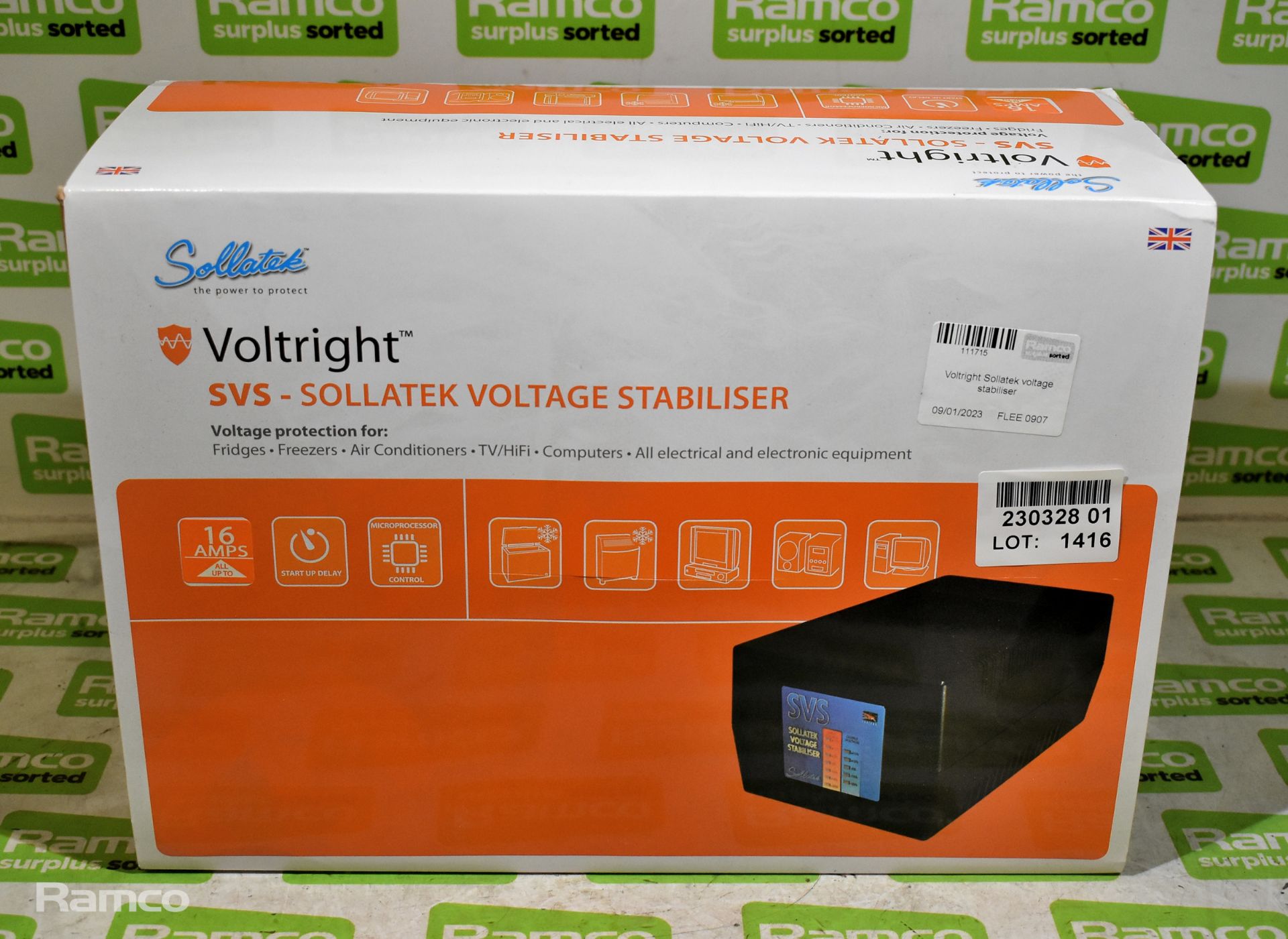 Voltright Sollatek voltage stabiliser - Image 5 of 10