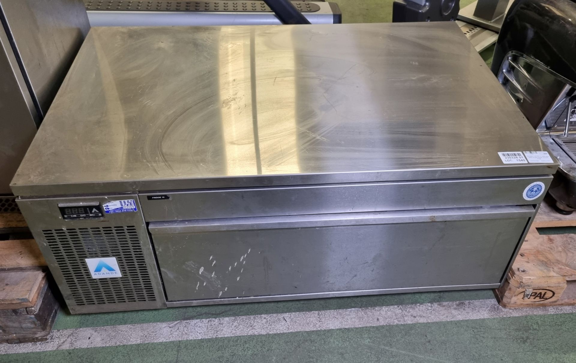 Adande VCS R2 V1 stainless steel single drawer counter fridge - 1110mm W - Image 2 of 3
