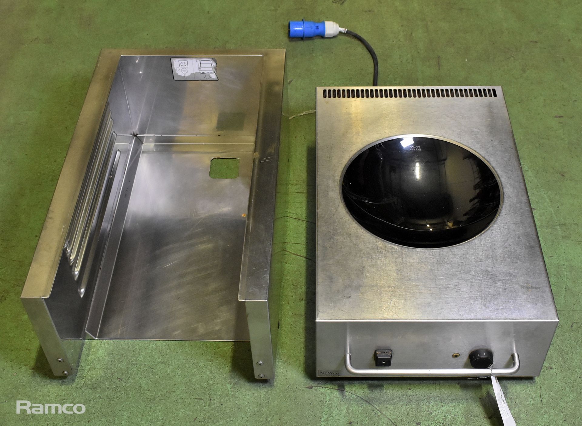 Rieber Varithek 3500 table top induction wok with AST or EST carrier / serving system