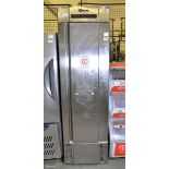 Gram Midi 425 stainless steel single door upright fridge - 600mm W