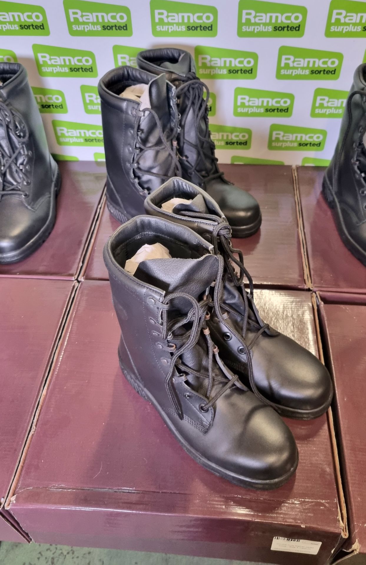 6x pairs of Double Duty leather cadet boots - Size 4 medium - Image 3 of 6