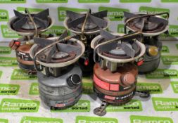 5x Coleman mini dual fuel stoves - see pictures for models & types