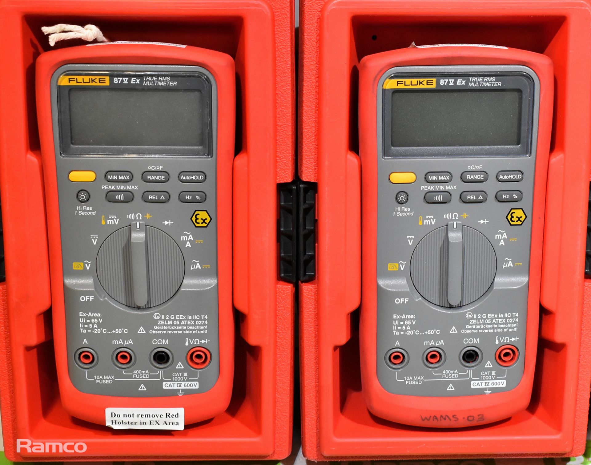 4x Fluke 87V-EX True RMS multimeters - Image 2 of 3