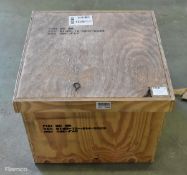 Wooden storage and shipping container - container size: 56 x 56 x 44cm