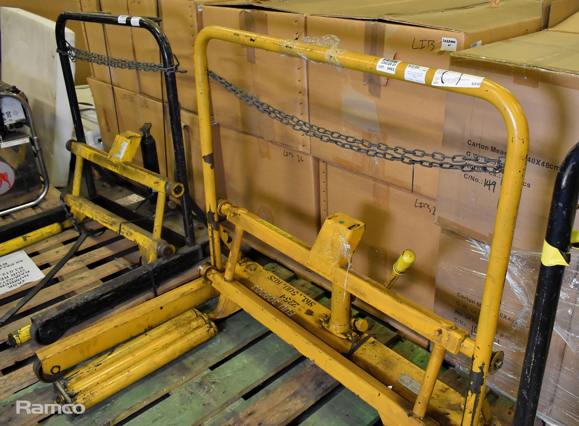 Erbil Fuu hydraulic wheel moving trolley - capacity: 500kg - Image 2 of 4