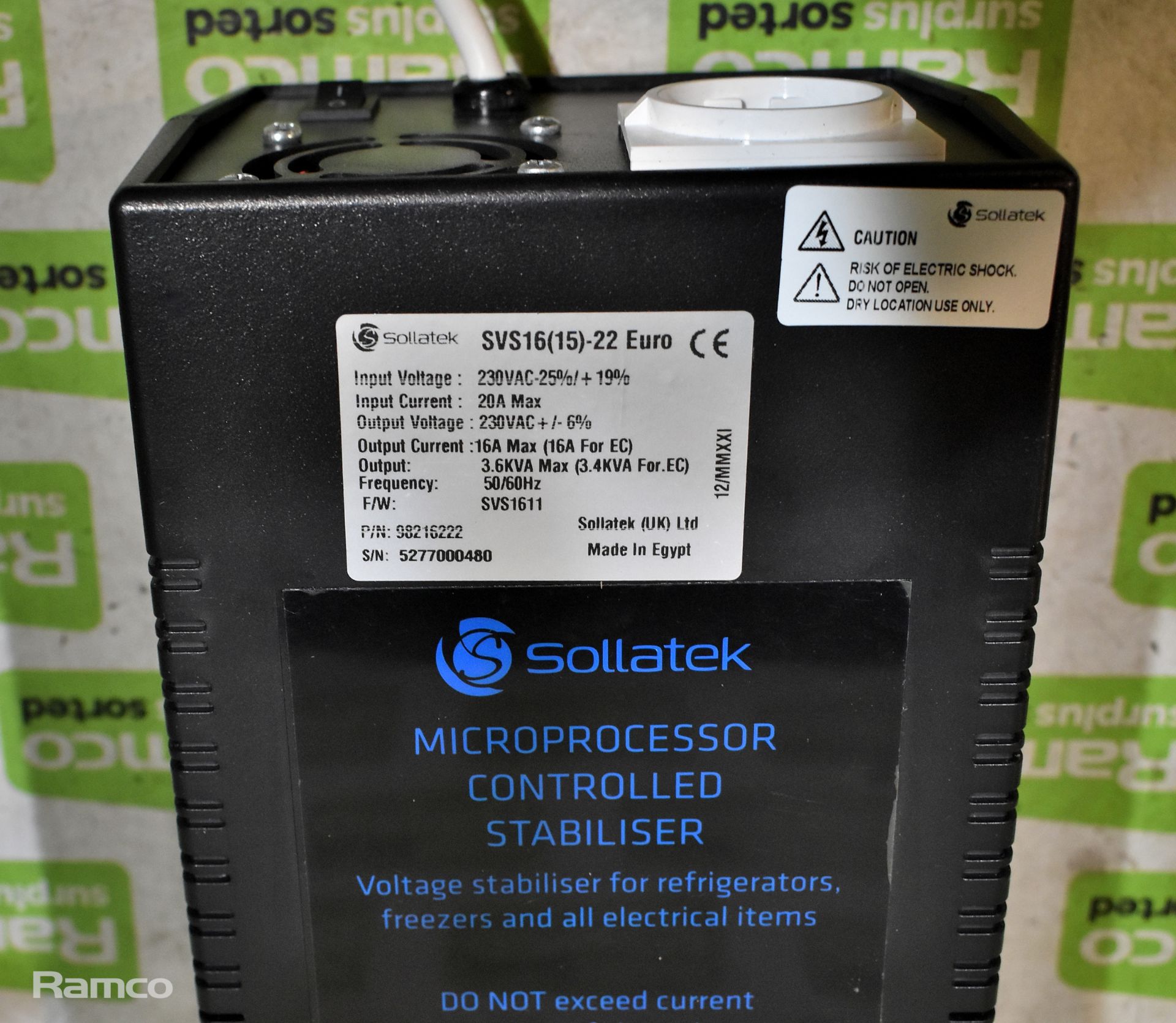 Voltright Sollatek voltage stabiliser - Image 5 of 10