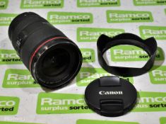 Canon Zoom EF 16-35mm 1:4 L IS USM image stabilizer ultrasonic camera lens with Canon EW-82 hood
