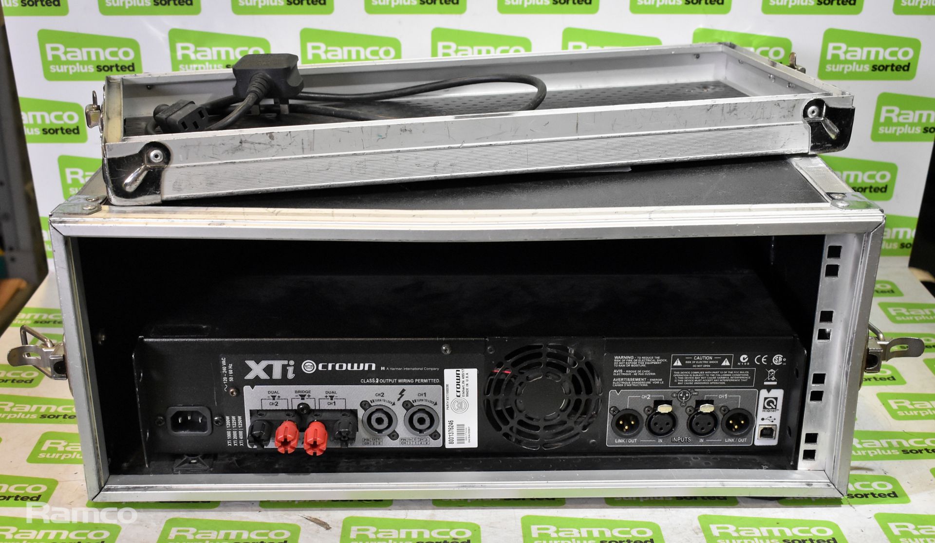 Crown XTI1000 amplifier fixed into flight case - Image 3 of 5